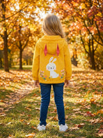Lightweight Windbreaker Zip up Jacket With Bunny Ears