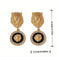Pair Of Drop Earrings Sparkling Inlaid Rhinestone