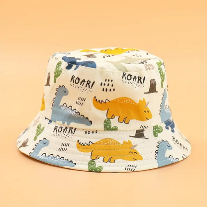 Breathable & Fun Dinosaur Bucket Hat for Kids - Sun Protection, Adjustable Fit