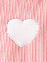 Cozy Knit Top with Heart Long Sleeve Soft Blouse