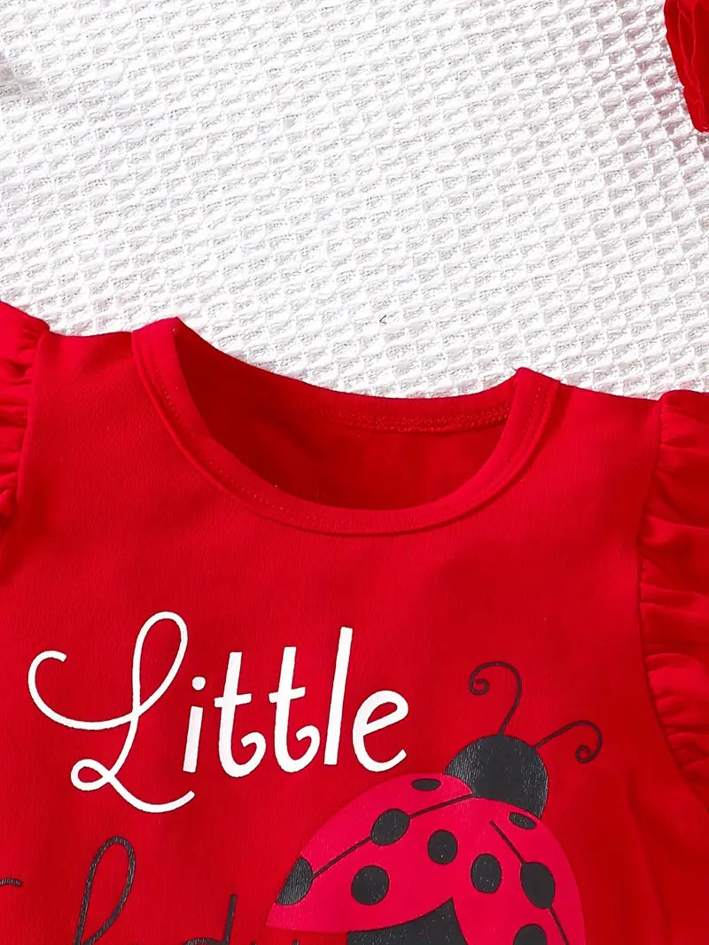 Ladybug Shorts Set