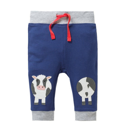 Boys' Pants Casual Sports Boys' Cotton Terry Cartoon Pants