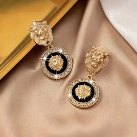 Pair Of Drop Earrings Sparkling Inlaid Rhinestone