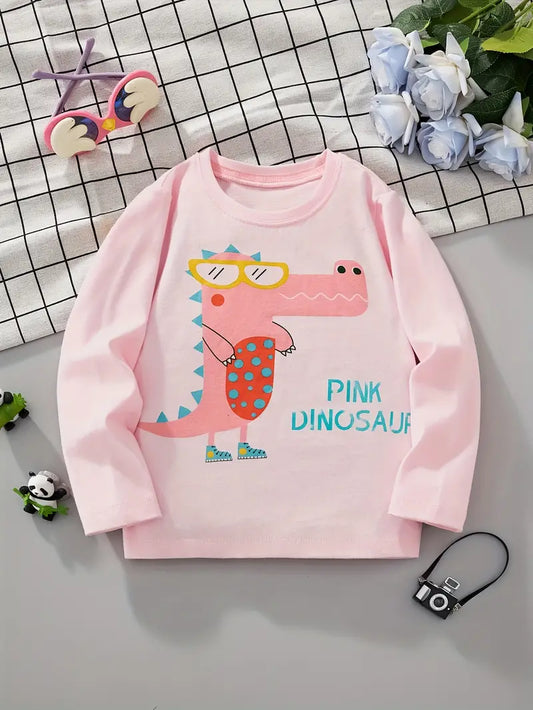 Pink Dino long sleeve