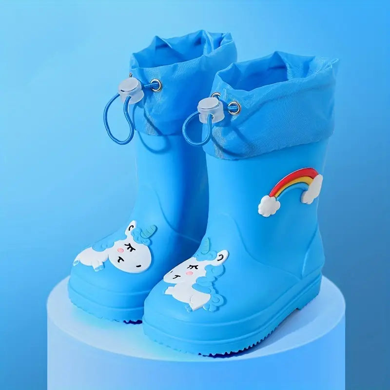 Unicorn Sky Blue Rain Boots