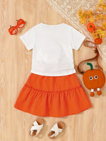 Cute Pumpkin Decor 3pcs Girls Set