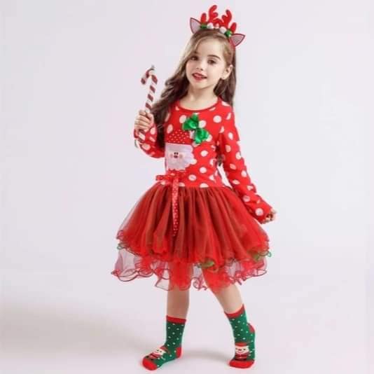 Christmas santa dress with head band