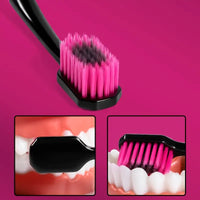 Black & Pink Soft Hair Toothbrush Set