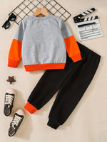 2pcs BREAK RULES Long Sleeve Sweatshirt & Pants Set