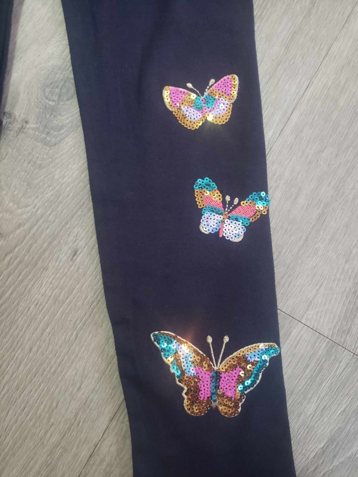 Shiny butterfly leggings