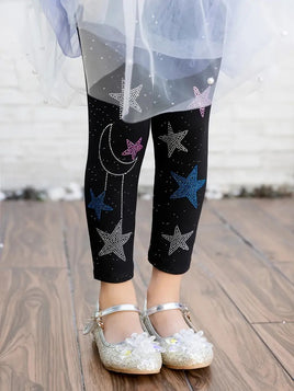 Adorable Rhinestone Stars Leggings