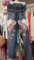 White Unicorn Girls Leggings