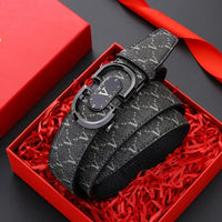 Men's Premium Leather Automatic Buckle Belt