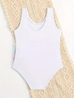 Cute Birds Ruffle One-Piece Swimsuit for Girls