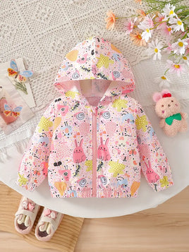 Baby Girl's Lightweight Hooded Jacket
