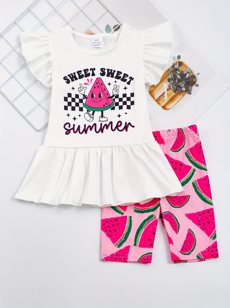 Adorable Girls 2pcs Sweet Watermelon Set