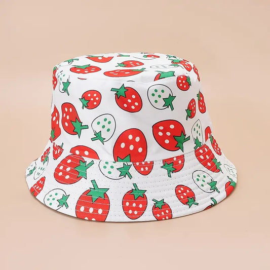 Cute Strawberry Bucket Hats Sun Hat