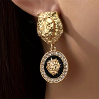 Pair Of Drop Earrings Sparkling Inlaid Rhinestone