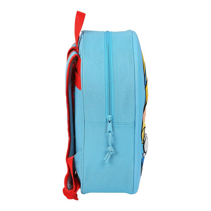 3D School Bag Disney Pinocchio Red Light Blue