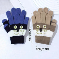 2-4Y Cute Knitted Gloves with Doggy Mustache