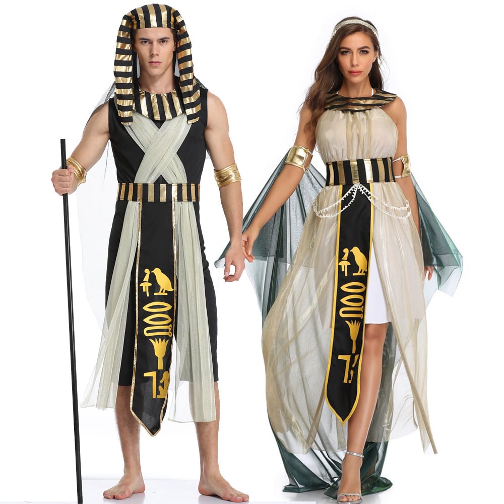 Halloween Costume Cosplay Egyptian Pharaoh Cleopatra Greek Goddess Stage Opera Show Performance Gown