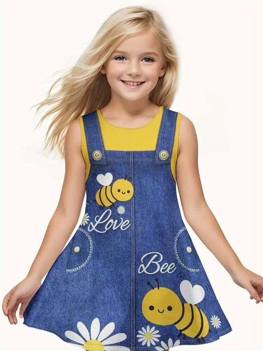 Adorable Bee Sleeveless Dress