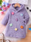 3D Floral Plush Hooded Winter Dress