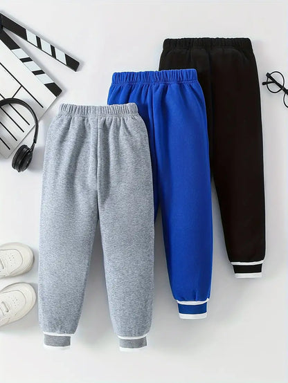 Phoenix Letter Print Joggers Warm Fleece-Lined Sweatpants