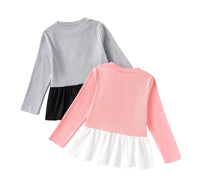 Cozy Knit Top with Heart Long Sleeve Soft Blouse