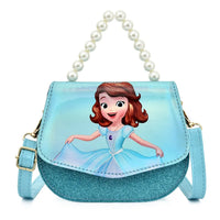 Disney Princess frozen Sofia pearl handle PU Cute fashion Leather