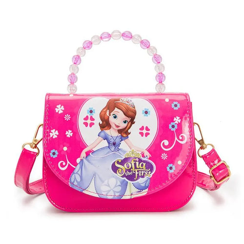 Disney Princess frozen Sofia pearl handle PU Cute fashion Leather