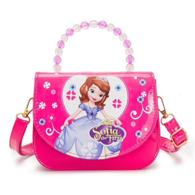 Disney Princess frozen Sofia pearl handle PU Cute fashion Leather