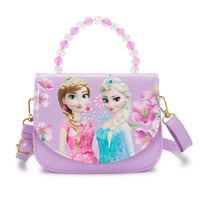 Disney Princess frozen Sofia pearl handle PU Cute fashion Leather