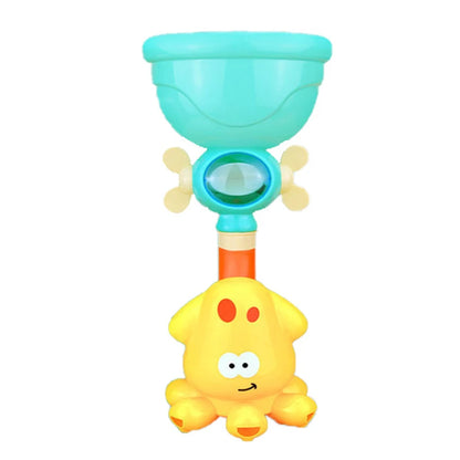 QWZ New DIY Montessori Children Bath Toys Water Spray Rotating Water