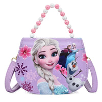 Disney Princess frozen Sofia pearl handle PU Cute fashion Leather