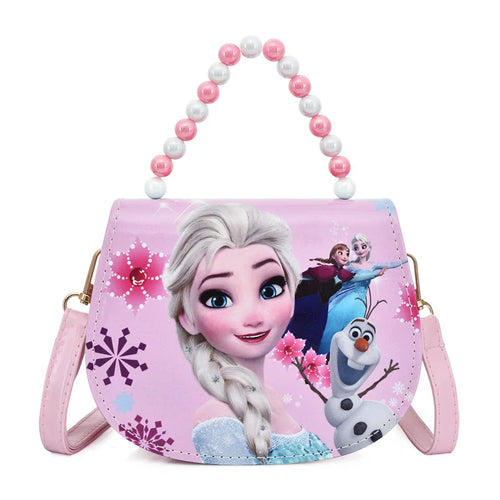 Disney Princess frozen Sofia pearl handle PU Cute fashion Leather