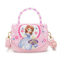 Disney Princess frozen Sofia pearl handle PU Cute fashion Leather