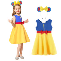 Girls Princess Dress Mickey Mouse Frozen Elsa Cosplay Halloween