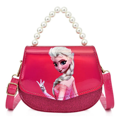 Disney Princess frozen Sofia pearl handle PU Cute fashion Leather