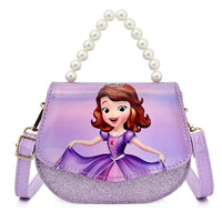 Disney Princess frozen Sofia pearl handle PU Cute fashion Leather