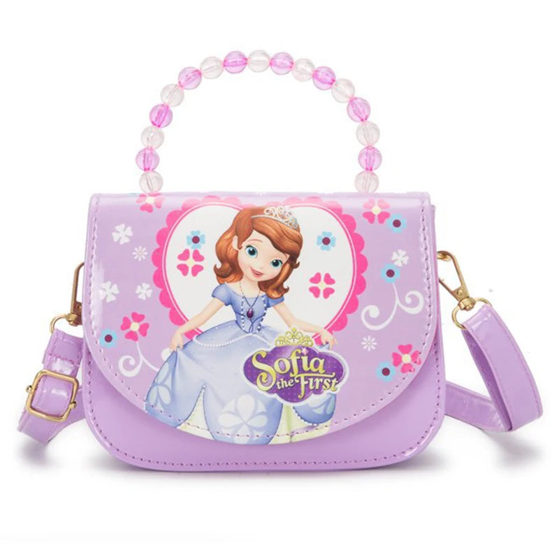 Disney Princess frozen Sofia pearl handle PU Cute fashion Leather