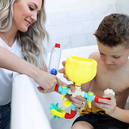 QWZ New DIY Montessori Children Bath Toys Water Spray Rotating Water