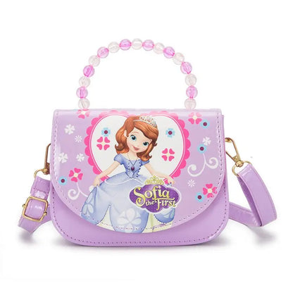 Disney Princess frozen Sofia pearl handle PU Cute fashion Leather