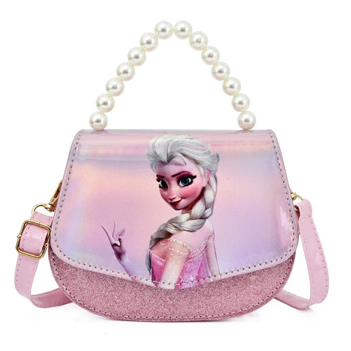 Disney Princess frozen Sofia pearl handle PU Cute fashion Leather