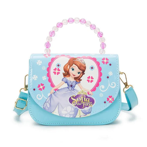 Disney Princess frozen Sofia pearl handle PU Cute fashion Leather