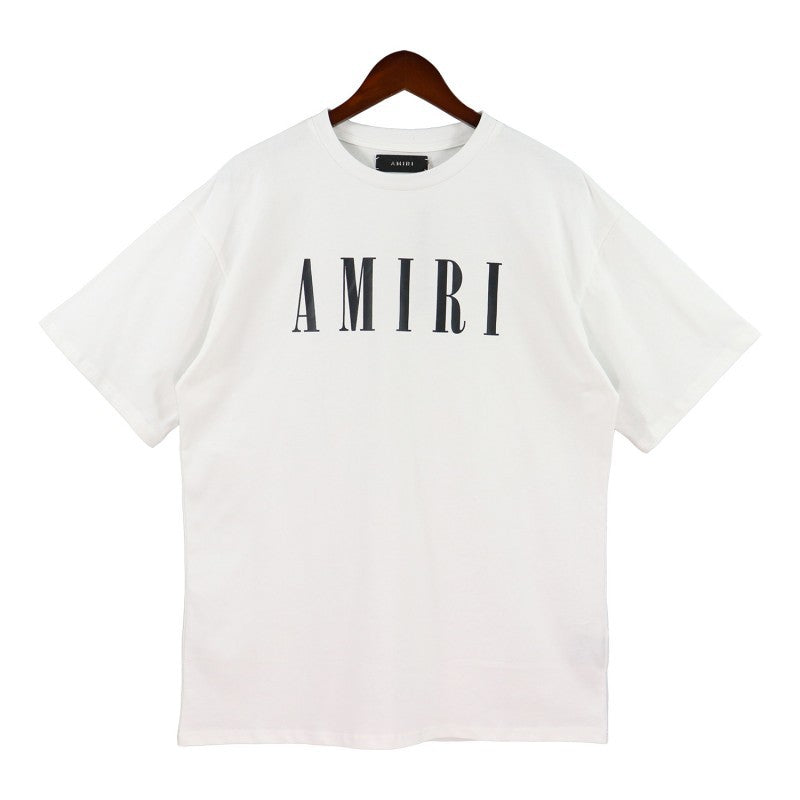 Cross-border wholesale correct version amiri splash ink flow paint camouflage starry sky graffiti letters short sleeve High Street sweethearts T-shirt