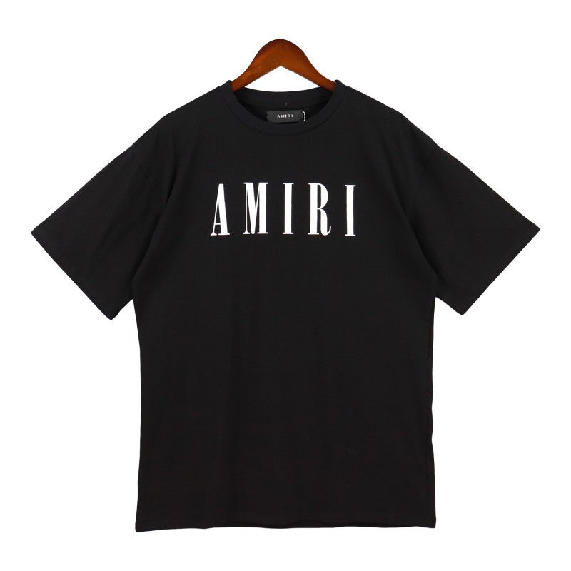 Cross-border wholesale correct version amiri splash ink flow paint camouflage starry sky graffiti letters short sleeve High Street sweethearts T-shirt