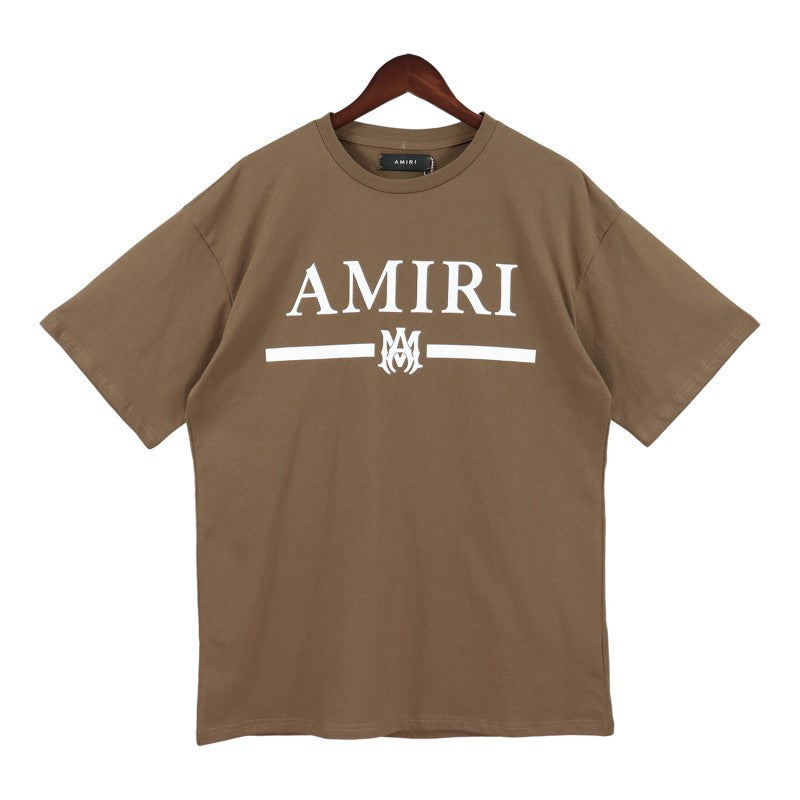 Cross-border wholesale correct version amiri splash ink flow paint camouflage starry sky graffiti letters short sleeve High Street sweethearts T-shirt