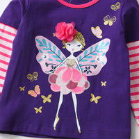 Adorable Girls Clothing Sets Stripe Tops+Skirt Pants Cotton Set