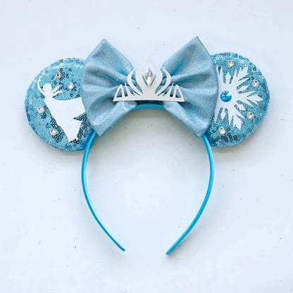 Frozen Hair Accessories Women Elsa Princess Anna Snowflake Mickey